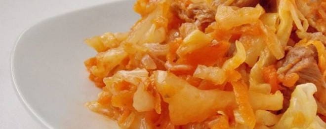 Stewed cabbage in a pan - 8 very tasty recipes with a photo step by step