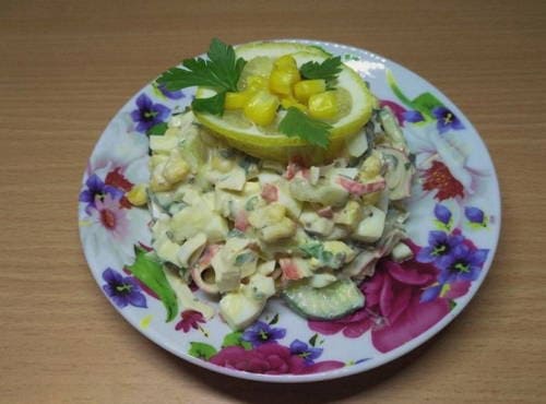 Crab salad without mayonnaise