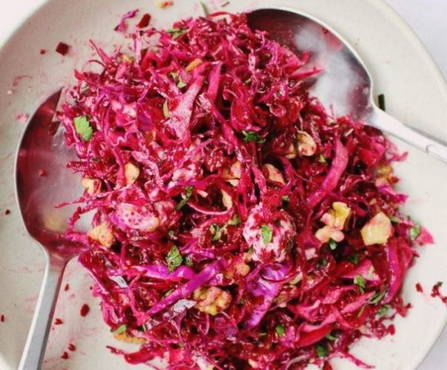 Boiled beetroot and carrot salad