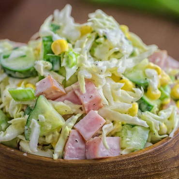 Ham and cabbage salad