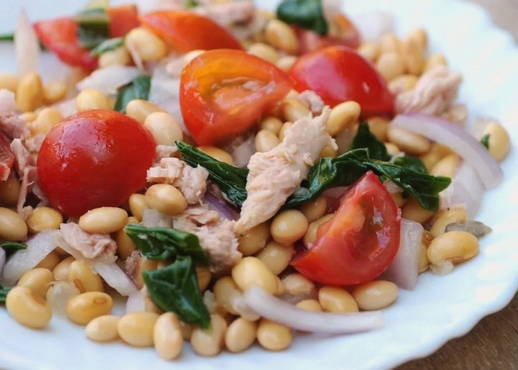 Canned white bean salad