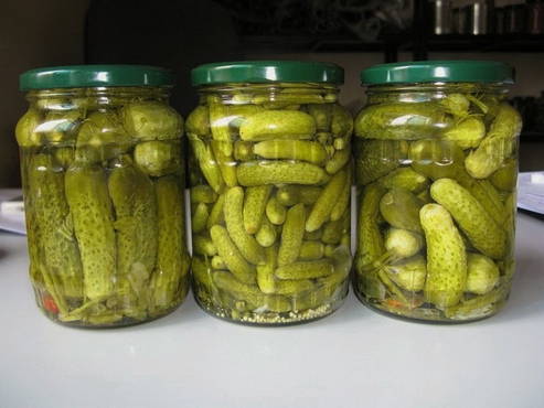 Pickled cucumbers as in the store