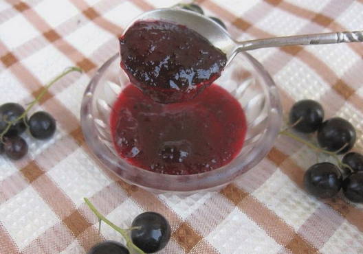 Blackcurrant juice jelly