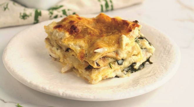Lasagne with spinach