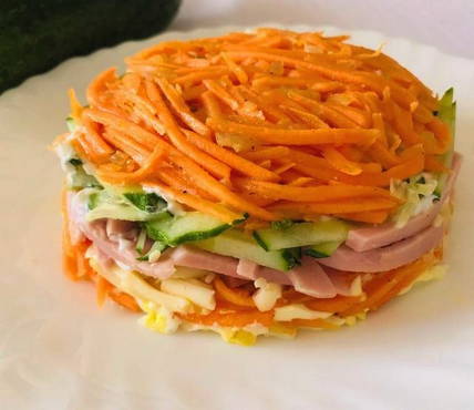 Ham and Korean carrot salad