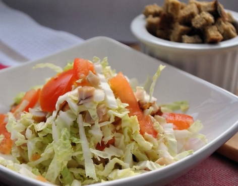 Smoked chicken and Chinese cabbage salad