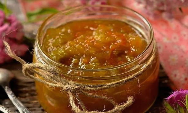Rhubarb jam with orange for the winter