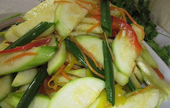 Korean style marinated zucchini