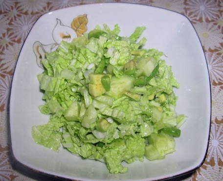 Avocado and Chinese cabbage salad
