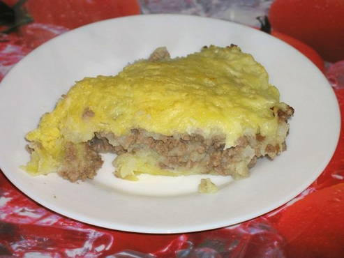 Potato casserole with ground beef