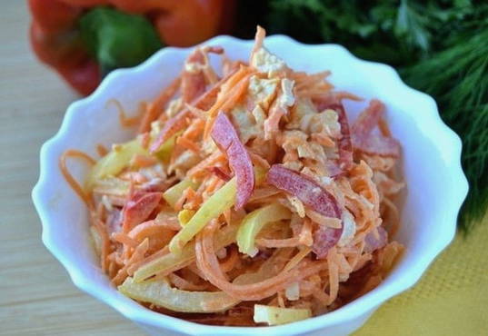 Chicken and Korean Carrot Salad
