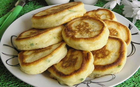 Low-fat kefir pancakes