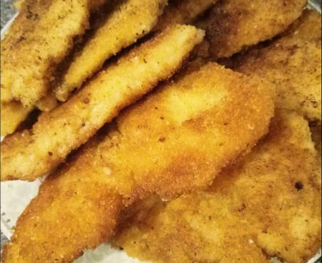 Breaded chicken fillet chops