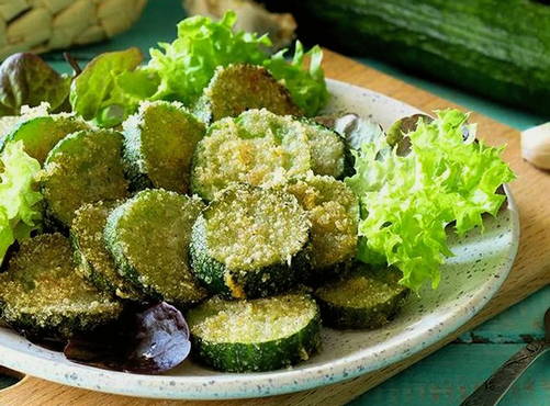 Fried cucumber salad