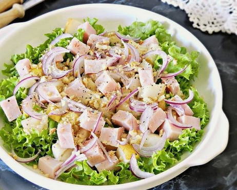 Ham salad without mayonnaise