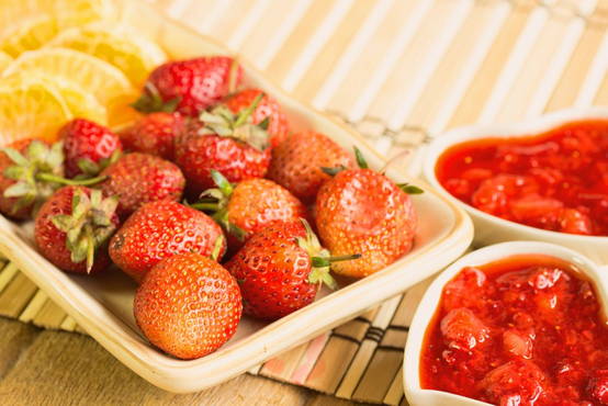 Strawberry jam with orange