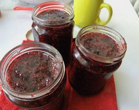 Frozen raspberry jam