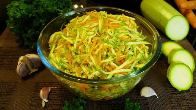 Korean style marinated zucchini