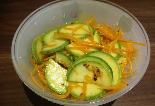 Zucchini salad with vinegar