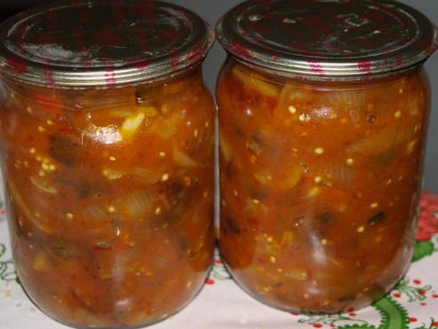 Eggplant salad for the winter without sterilization