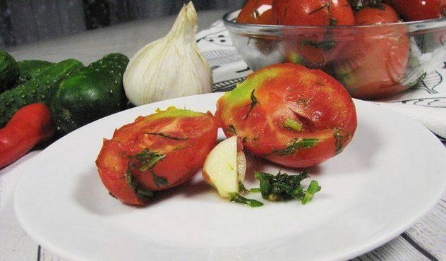 Korean style tomatoes in an instant package