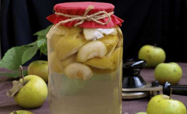 Apple compote for 1 liter jar for the winter