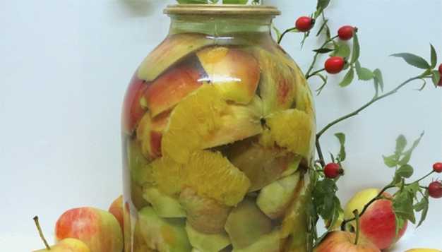 Apple-orange compote for the winter