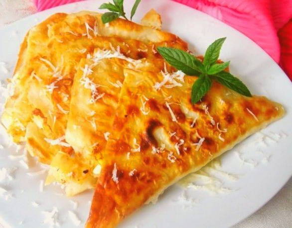 Lazy lavash pies with cheese