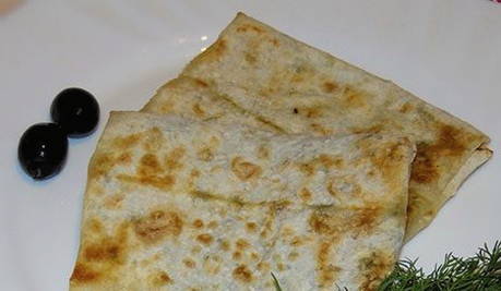 PP envelopes from pita bread with cheese