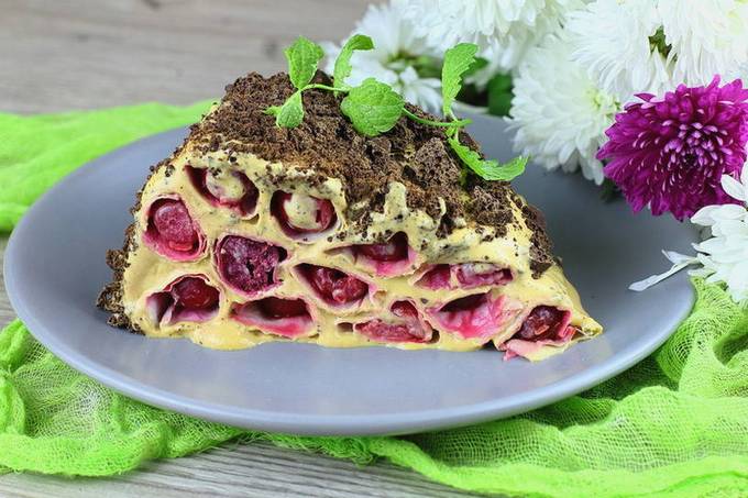 Monastic hut cake from lavash