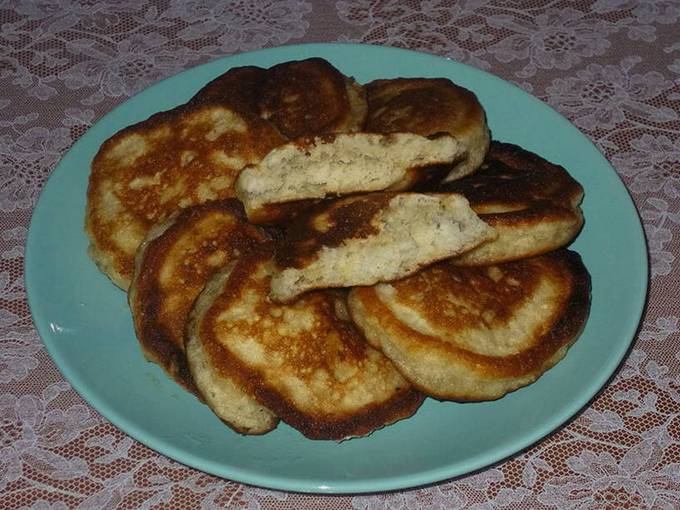 Banana pancakes recipe without milk and kefir
