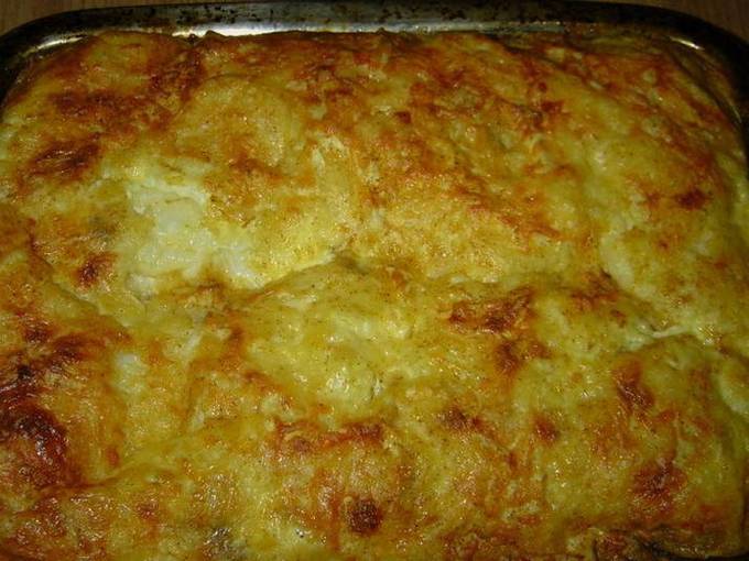 Lavash casserole with cottage cheese and cheese