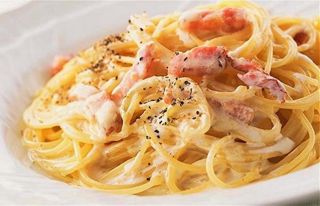 Ham Carbonara in Creamy Sauce