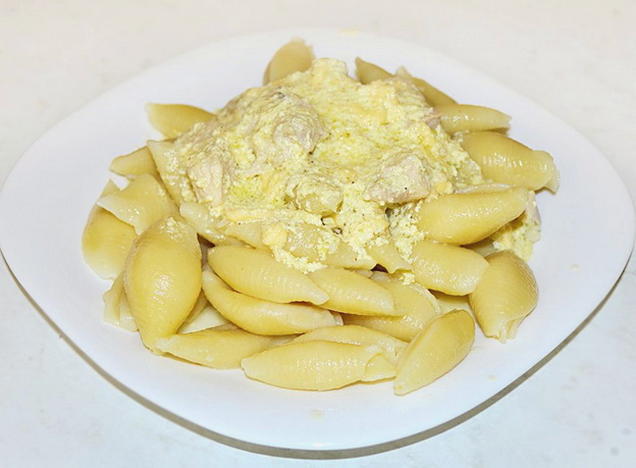 Chicken Breast Carbonara Pasta