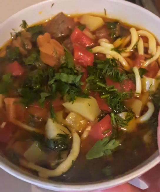 Uzbek lamb lagman