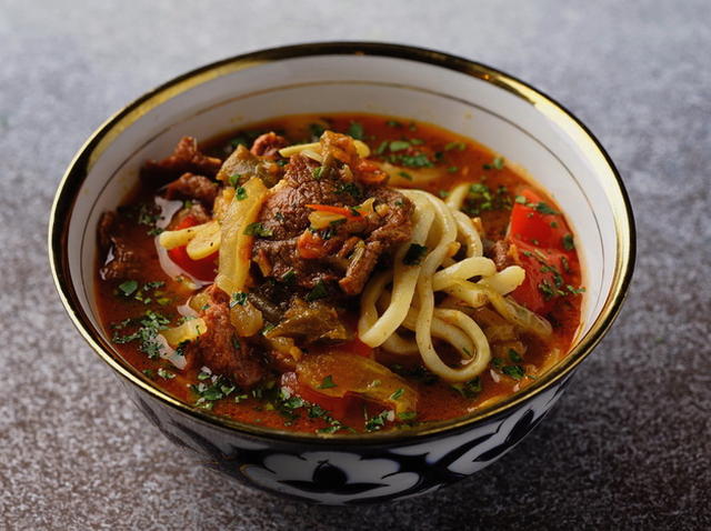 Lagman with classic radish