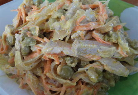 Obzhorka salad with pork