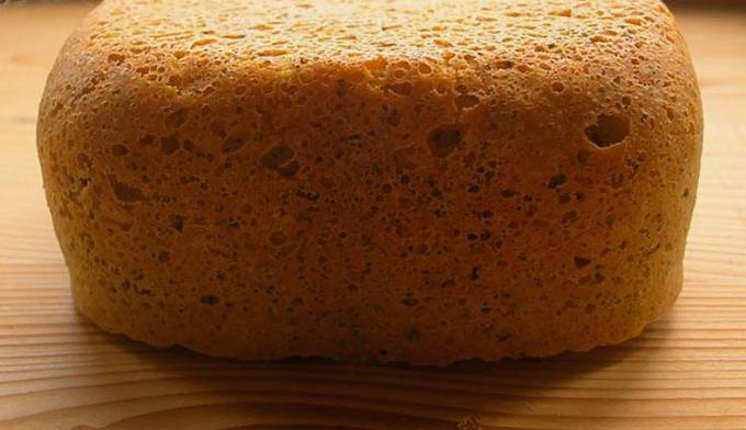 Bread from corn flour in the Mulinex bread maker
