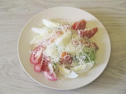 Caesar salad with salmon classic