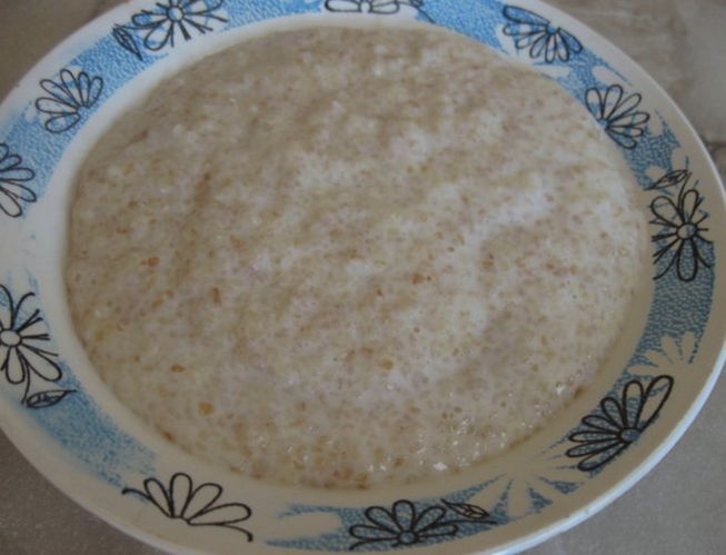 Wheat porridge for 1 liter of milk