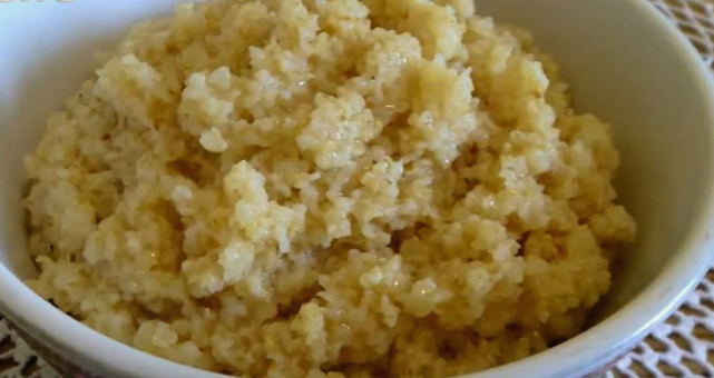 Wheat porridge on water with butter