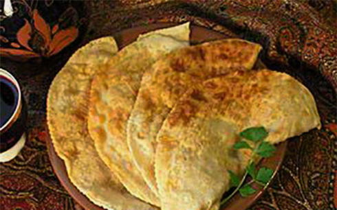 Homemade pasties with minced meat on the water