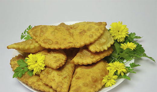 Pastries from ready-made dough with cheese