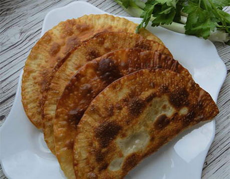 Chebureks with meat from ready-made dough