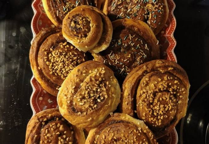 Brioches à la cannelle en pâte levée