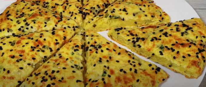 Tortillas with cheese and herbs in the oven