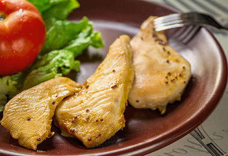 Chicken fillet in honey and soy sauce