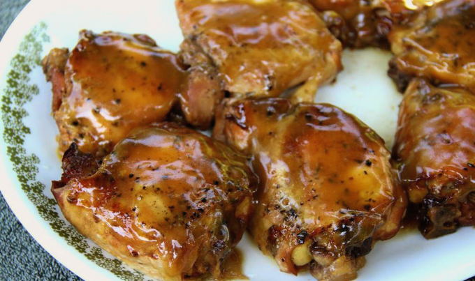 Chicken breasts in honey and soy sauce