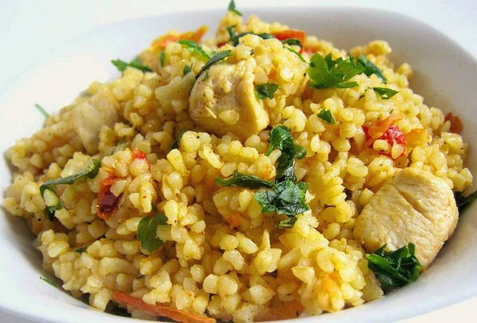 PP bulgur pilaf with chicken