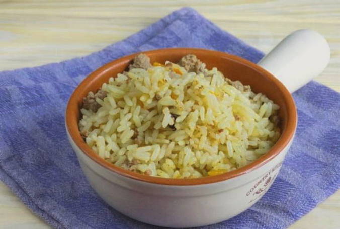 Pilaf with ground beef